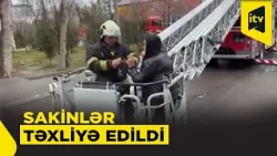 Bakıda yaşayış binasında yanğın baş verib