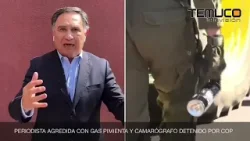 Agresión a periodista y camarógrafo detenido con lesiones