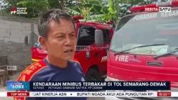 Minibus Terbakar di Tol Demak-Kudus