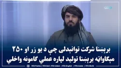 برېښنا شرکت توانېدلی چې د یو زر او ۲۵۰ مېګاواټه برېښنا تولید لپاره عملي ګامونه واخلي برېښنا شرکت توانېدلی چې د یو زر او ۲۵۰ مېګاواټه برېښنا تولید لپاره عملي ګامونه واخلي